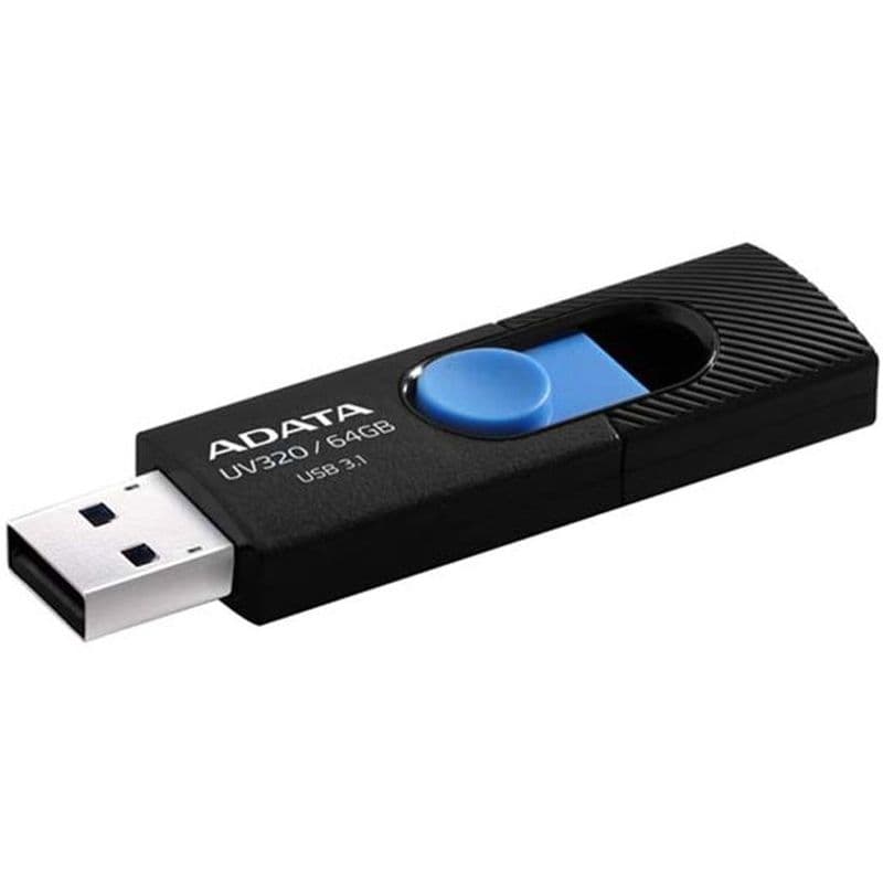 فلش مموری ای دیتا UV320 USB 3 ظرفیت 64 گیگابایت رنگ مشکی