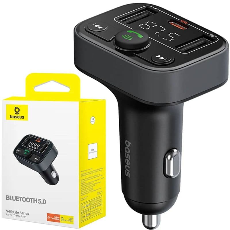 پخشکننده اف ام و شارژر فندکی خودرو بیسوس مدل S-09 Lite