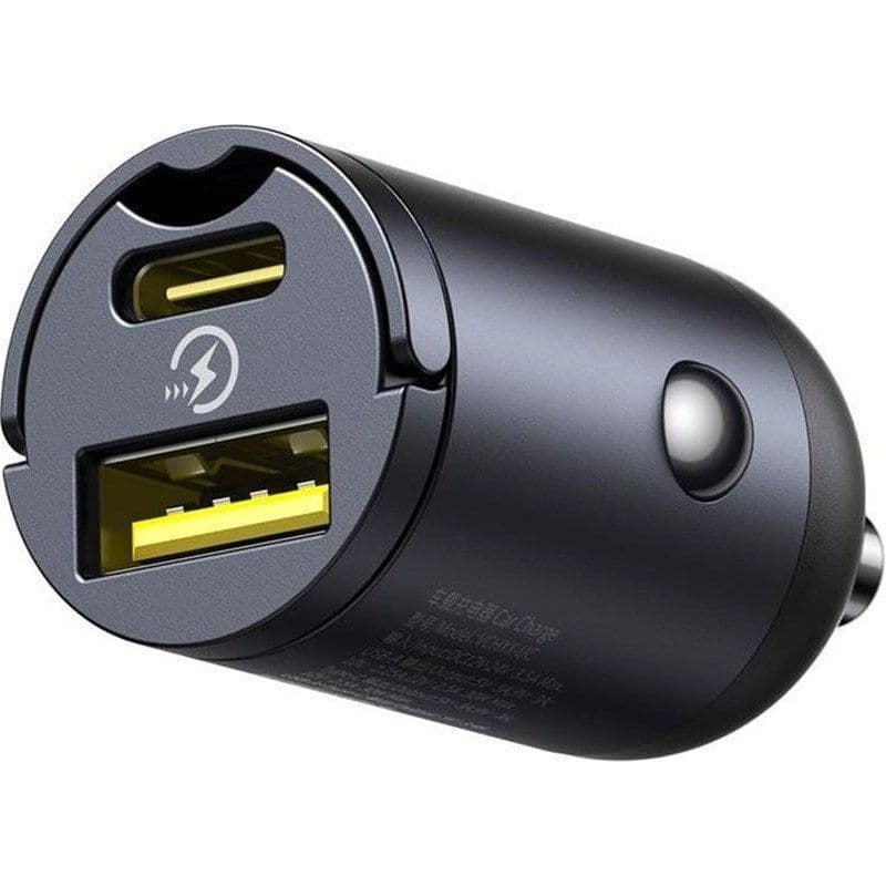 شارژر فندکی بیسوس مدل - C00035001121-02 Tiny Star Mini - GB49431 به همراه کابل تبدیل USB-C