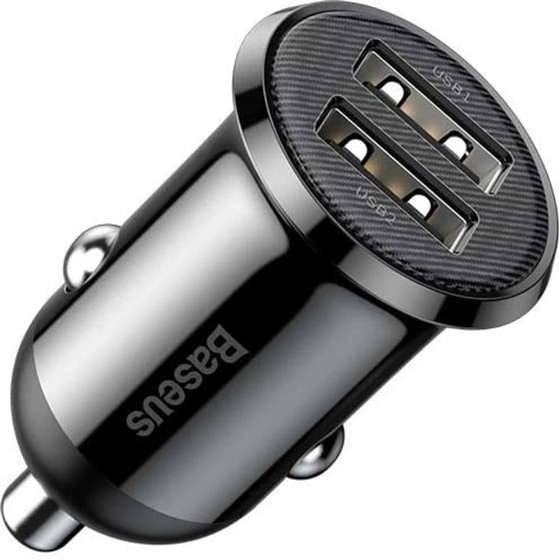 شارژر فندکی بیسوس Baseus Grain Pro Car Charger CCXML-U CCALLP-01 Dual USB 4.8A