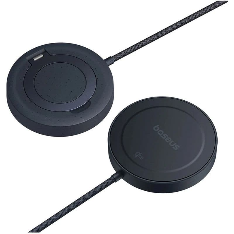 شارژر بیسیم مگنتی بیسوس Baseus Simple Mini4 Air Magnetic Wireless Charging Stand Qi2 15W – رنگ Cluster Black