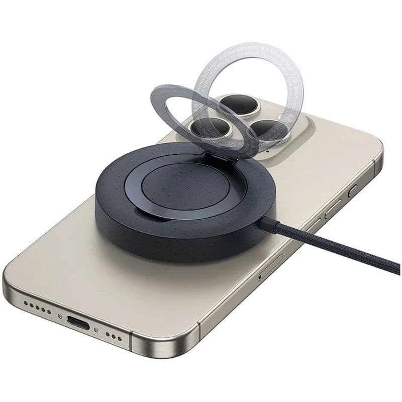 شارژر بیسیم مگنتی بیسوس Baseus Simple Mini4 Air Magnetic Wireless Charging Stand Qi2 15W – رنگ Cluster Black