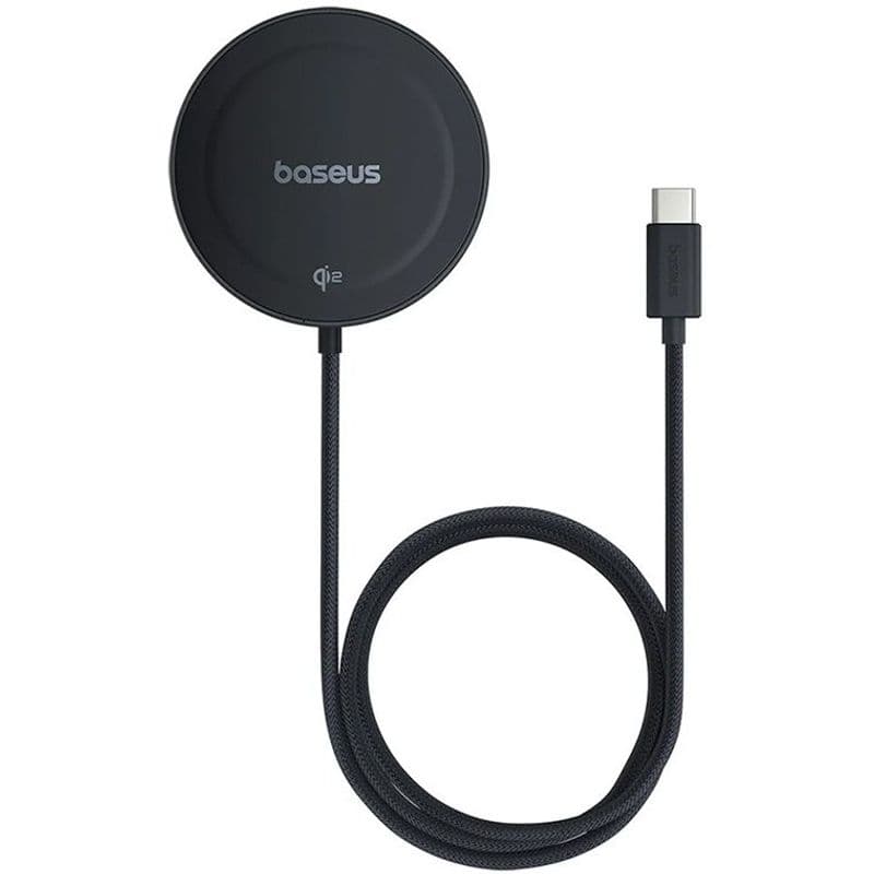 شارژر بیسیم مگنتی بیسوس Baseus Simple Mini4 Magnetic Wireless Charging Stand Qi2 15W – رنگ مشکی Cosmic Black