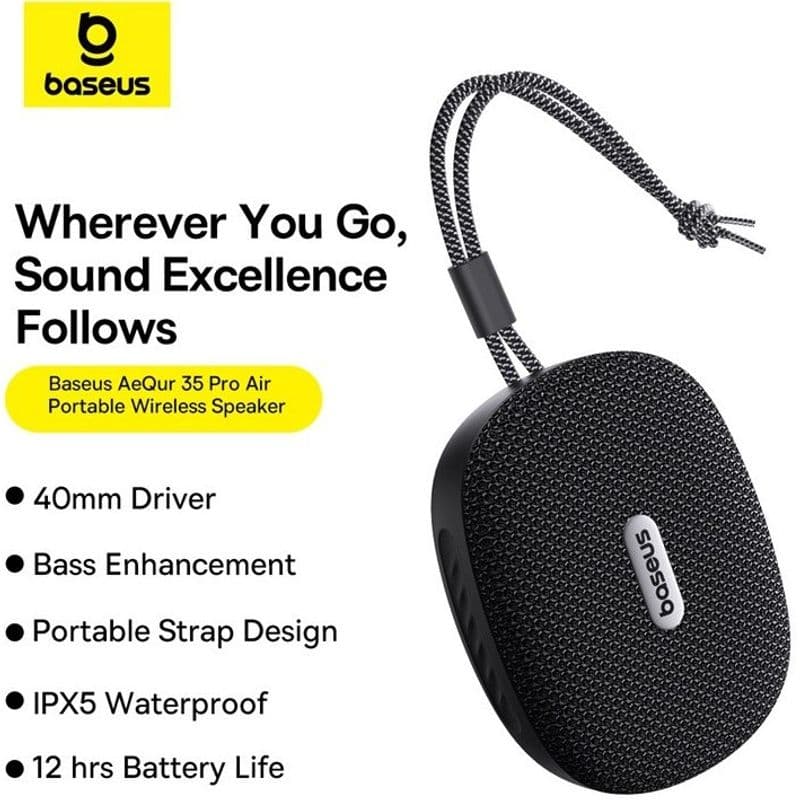 اسپیکر بلوتوثی باسئوس مدل AeQur 35 Pro Air